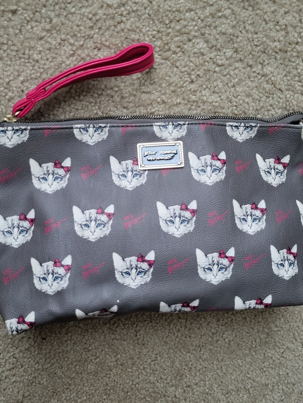 Betsey Johnson Large Wristlet Cosmetic/Makeup bag